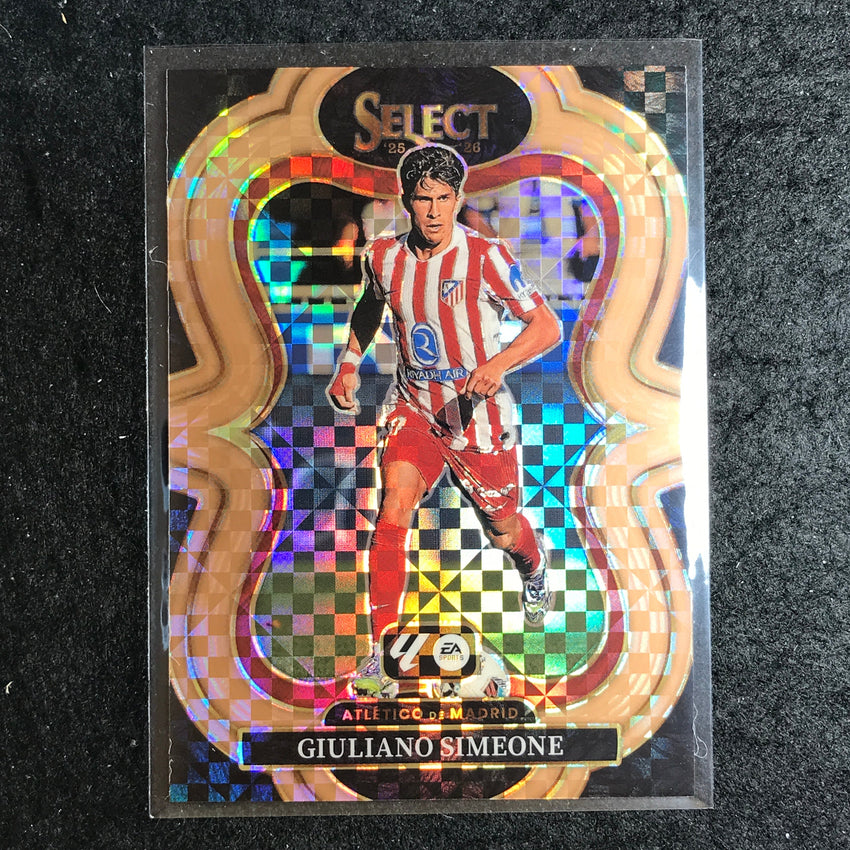 2025-26 Select La Liga GIULIANO SIMEONE Mezzanine Bronze Checker 22/99 #122