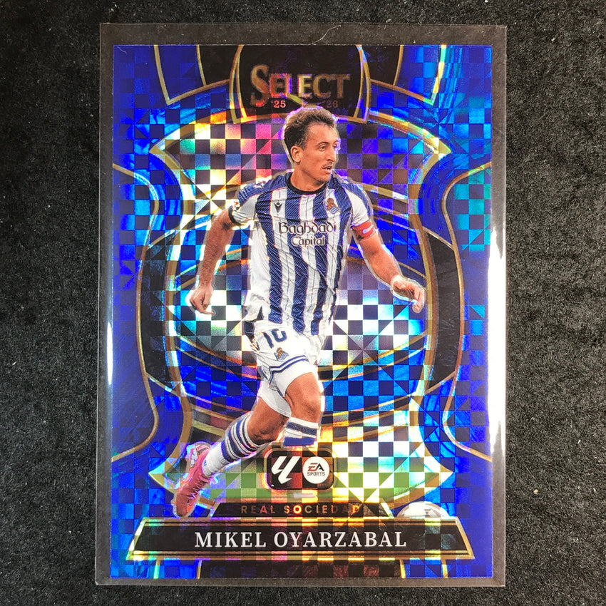 2025-26 Select La Liga MIKEL OYARZABAL Terrace Blue Checker #52
