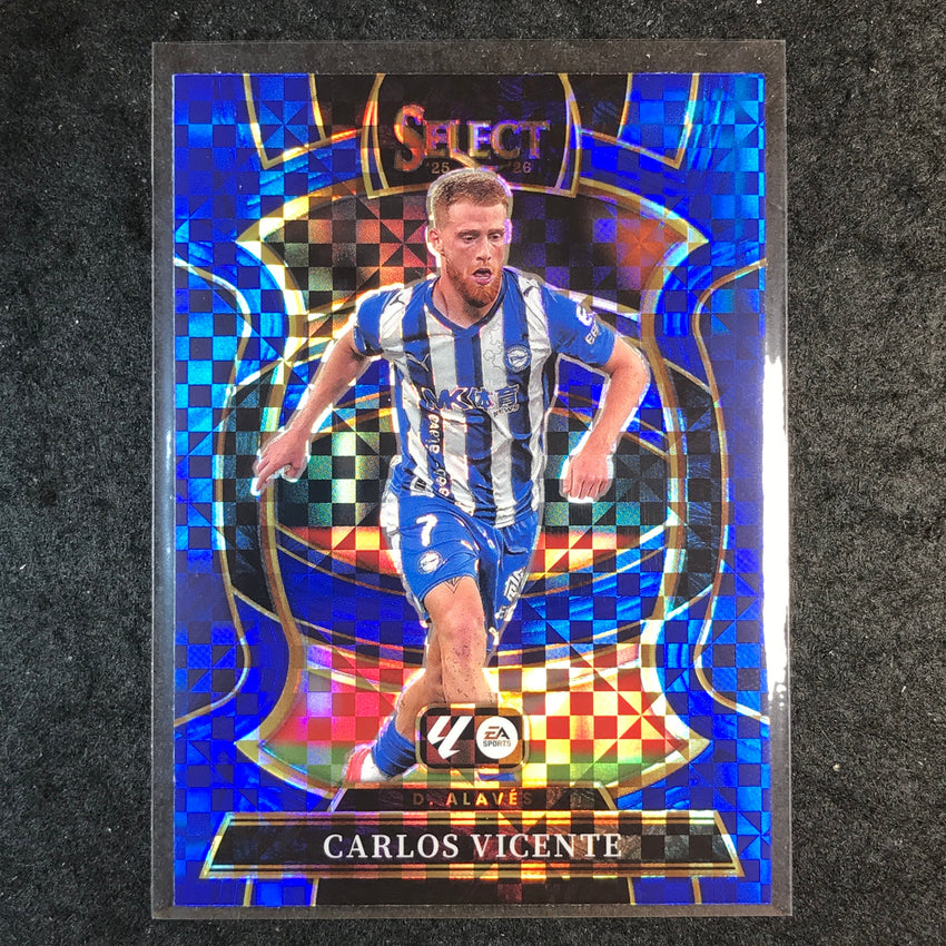 2025-26 Select La Liga CARLOS VICENTE Terrace Blue Checker #73