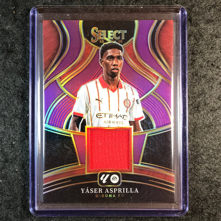 2025-26 Select La Liga YASER ASPRILLA Select Memorabilia Jersey Purple 49/49