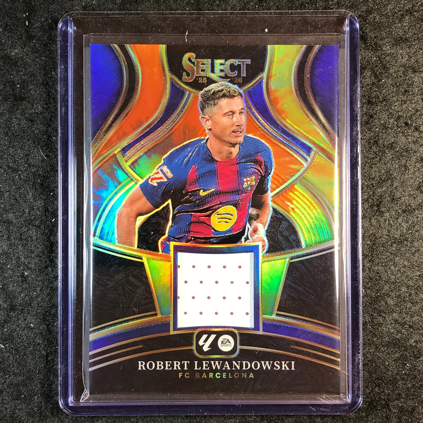 2025-26 Select La Liga ROBERT LEWANDOWSKI Select Memorabilia Patch Tie-Dye 22/25