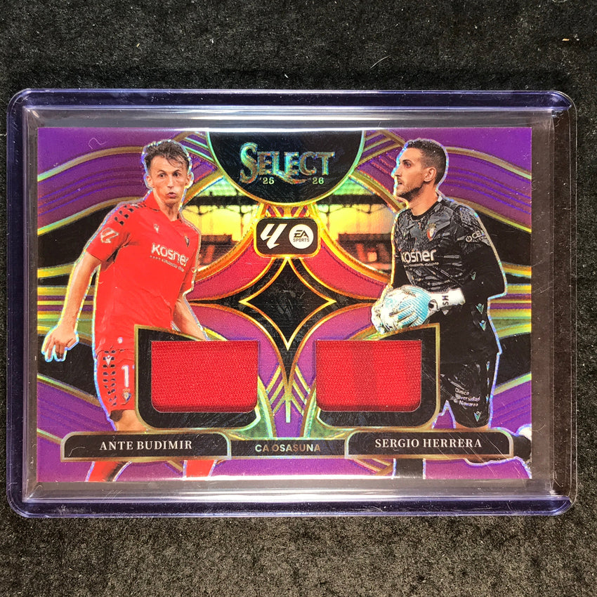 2025-26 Select La Liga BUDIMIR SERGIO HERRERA Dual Swatches Jersey Purple 27/49