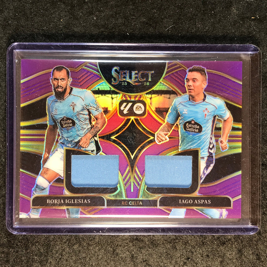 2025-26 Select La Liga IGLESIAS LAGO ASPAS Dual Swatches Jersey Purple 3/49