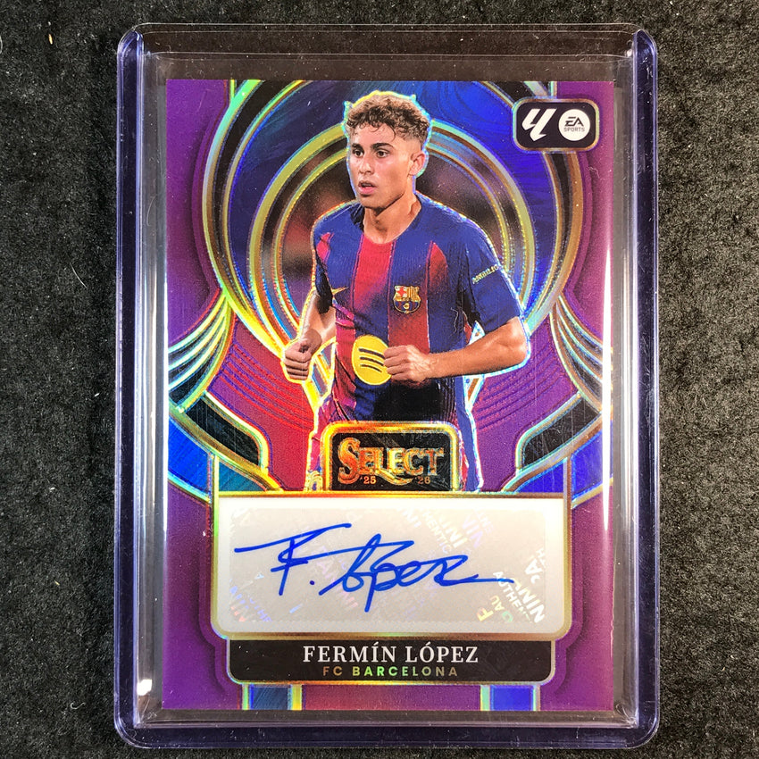 2025-26 Select La Liga FERMIN LOPEZ Select Signatures Auto Purple 16/49