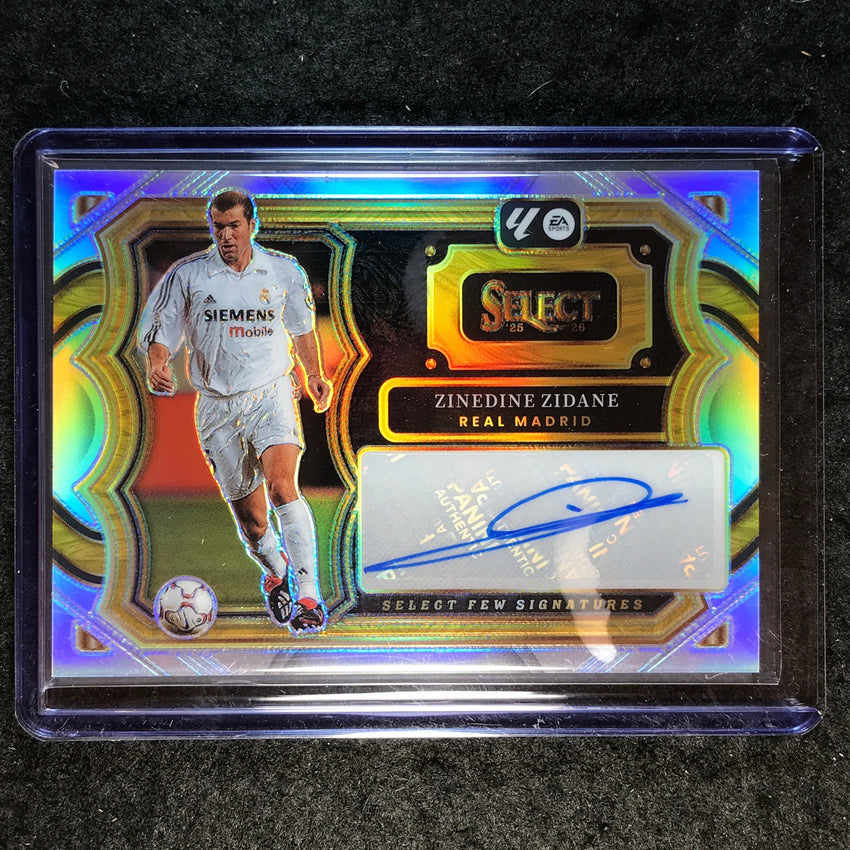 2025-26 Select La Liga ZINEDINE ZIDANE Select Few Signatures Auto Silver #AF-ZZ