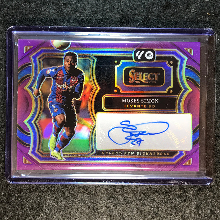 2025-26 Select La Liga MOSES SIMON Select Few Signatures Auto Purple 33/49