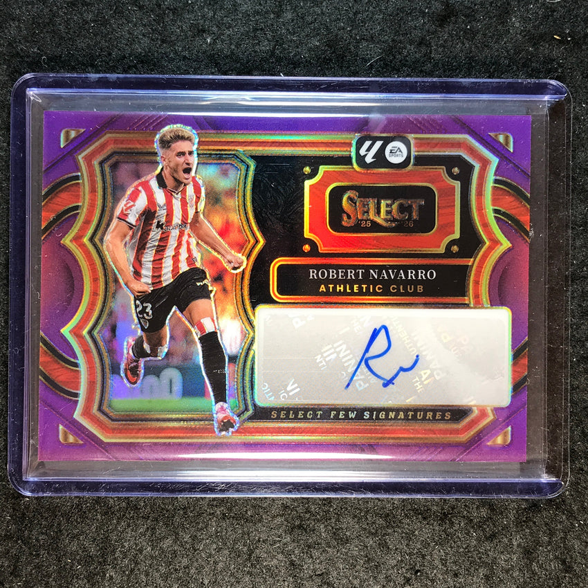 2025-26 Select La Liga ROBERT NAVARRO Select Few Signatures Auto Purple 44/49
