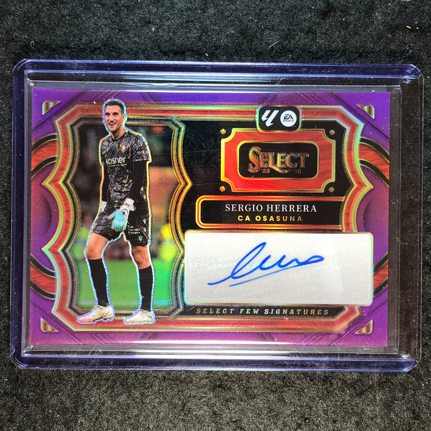 2025-26 Select La Liga SERGIO HERRERA Select Few Signatures Auto Purple 5/5