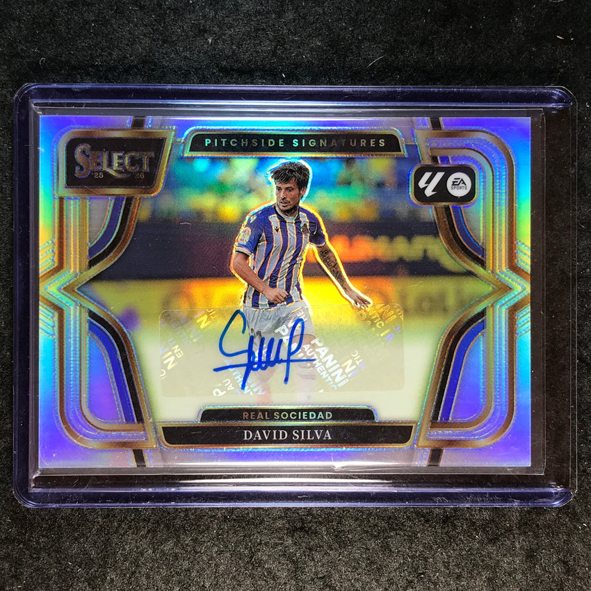 2025-26 Select La Liga DAVID SILVA Pitchside Signatures Auto Silver #PS-DSI