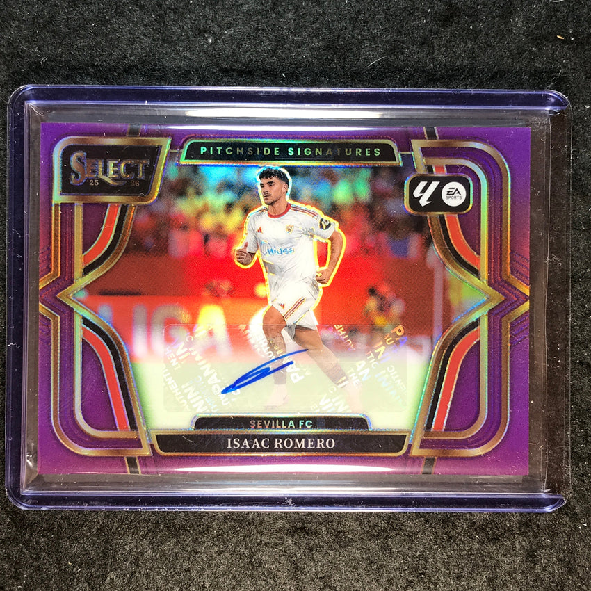 2025-26 Select La Liga ISAAC ROMERO Pitchside Signatures Auto Purple 46/49