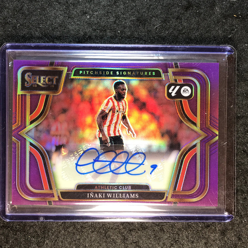 2025-26 Select La Liga INAKI WILLIAMS Pitchside Signatures Auto Purple 18/25