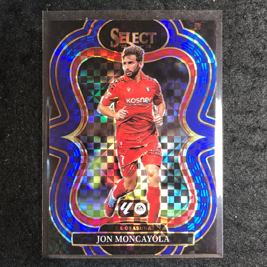 2025-26 Select La Liga JON MONCAYOLA Mezzanine Blue Checker #160