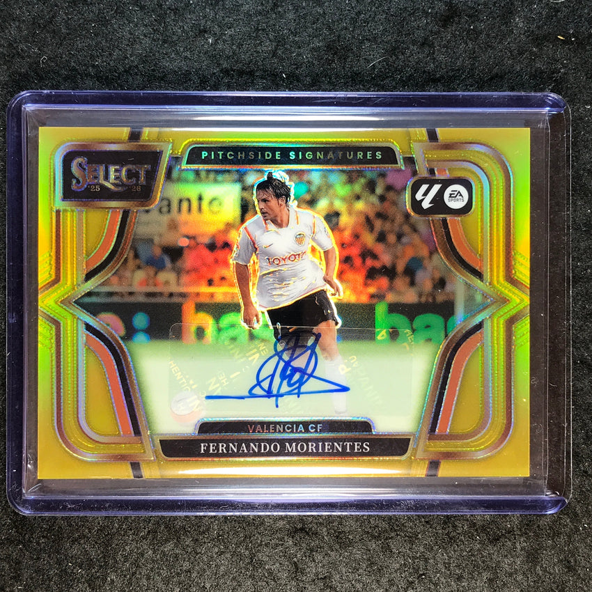 2025-26 Select La Liga FERNANDO MORIENTES Pitchside Signatures Auto Gold 8/10