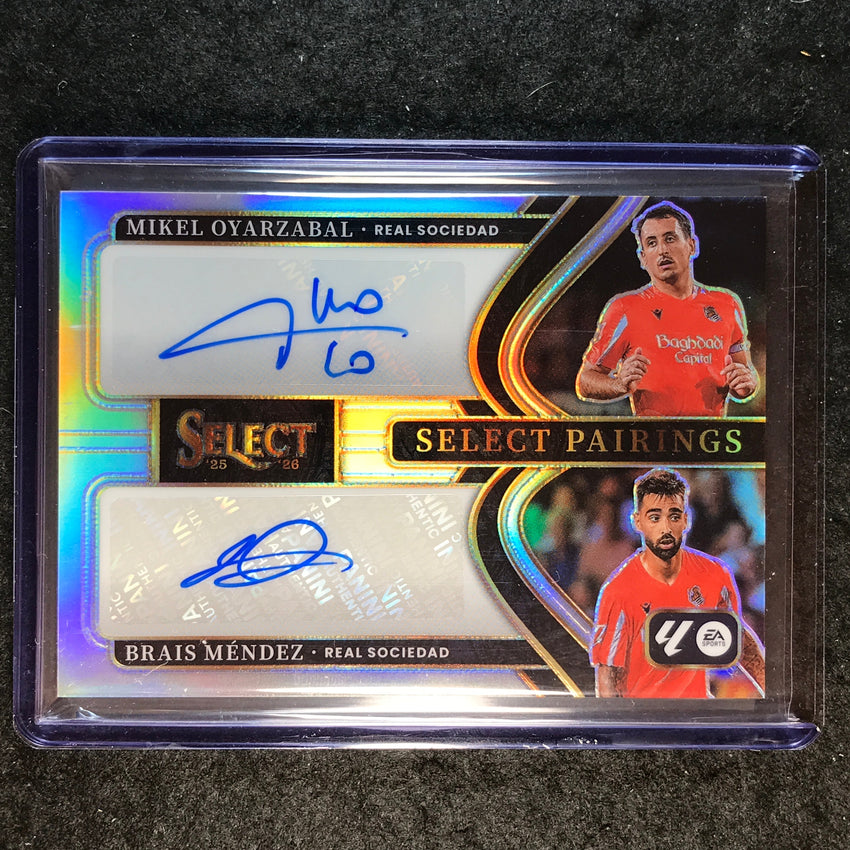 2025-26 Select La Liga OYARZABAL BRAIS MENDEZ Pairings Dual Auto Silver #SP-MB