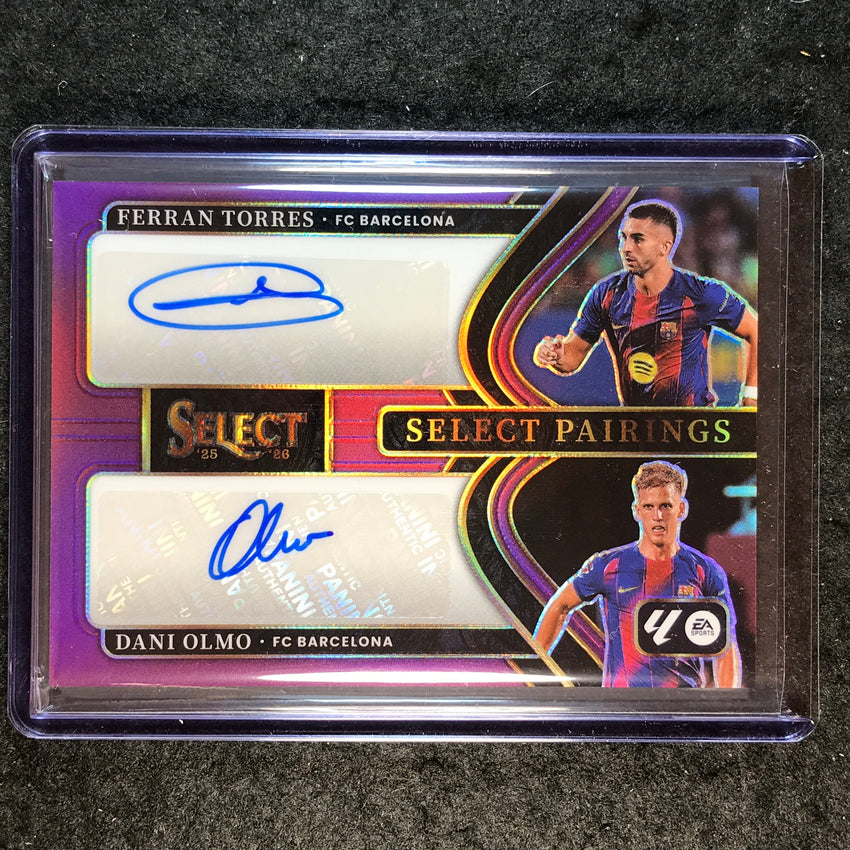 2025-26 Select La Liga FERRAN TORRES DANI OLMO Pairings Dual Auto Purple 37/49