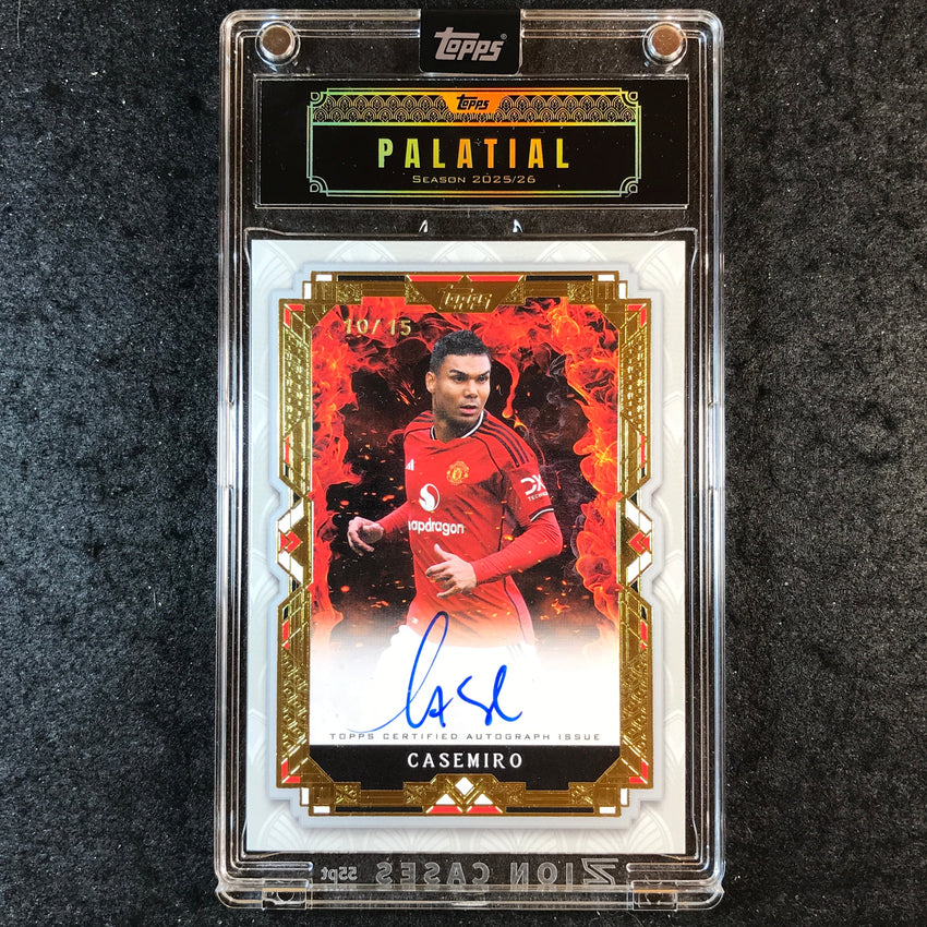 2025-26 Topps Palatial Manchester United CASEMIRO Deluxe Devils Auto 10/15