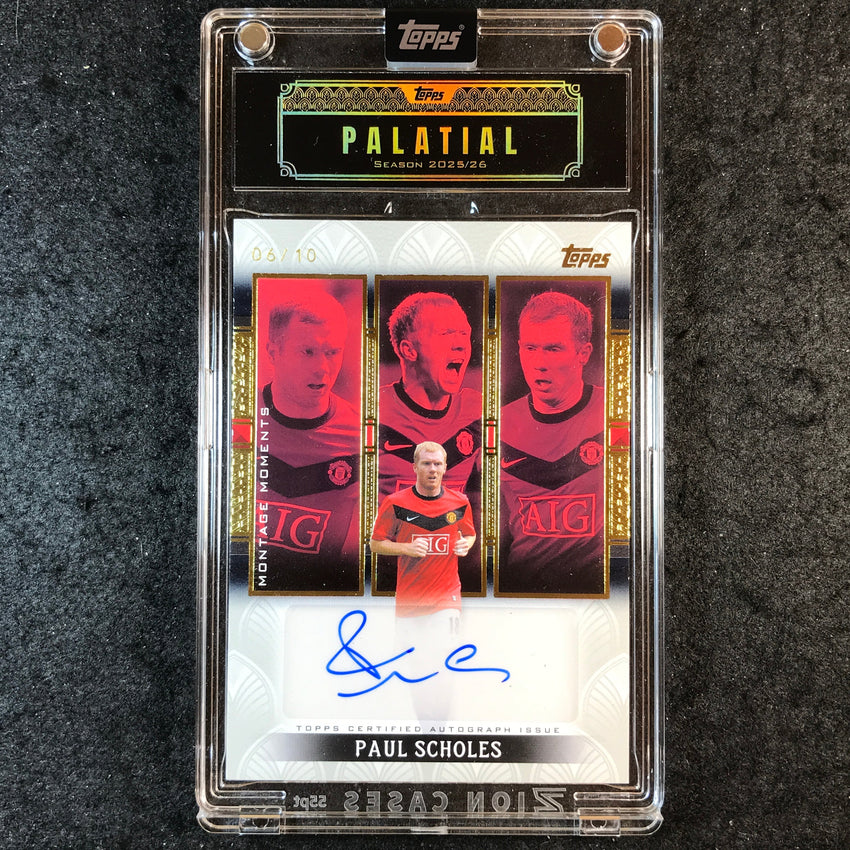 2025-26 Topps Palatial Manchester United PAUL SCHOLES Montage Auto Black 6/10