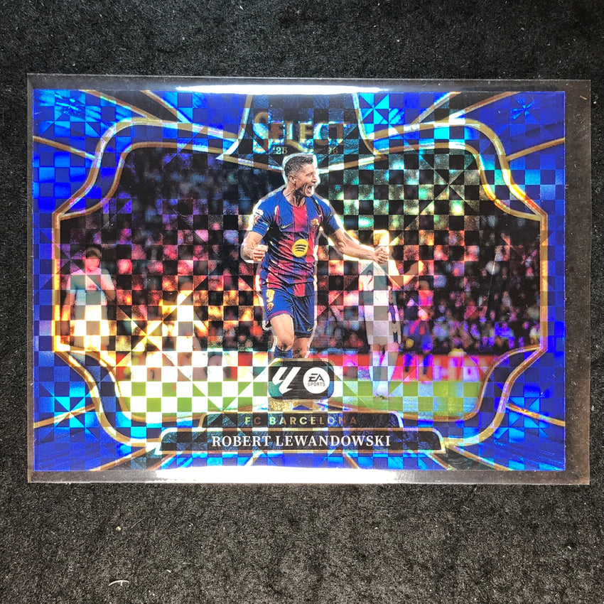 2025-26 Select La Liga ROBERT LEWANDOWSKI Field Level Blue Checker #201