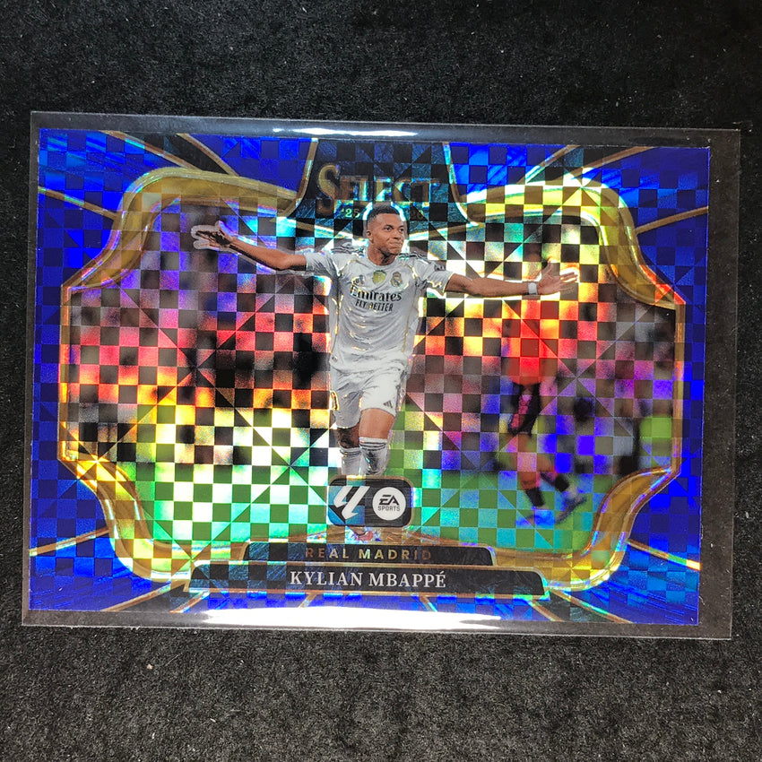 2025-26 Select La Liga KYLIAN MBAPPE Field Level Blue Checker #225