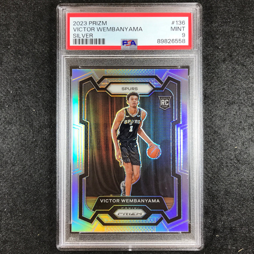 2023 Prizm VICTOR WEMBANYAMA Rookie Silver Prizm PSA 9 (558)