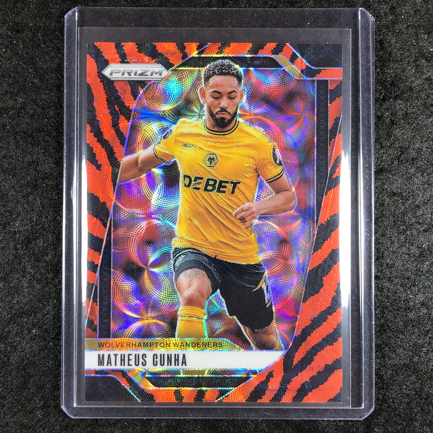 2024-25 Prizm EPL MATHEUS CUNHA Choice Tiger Stripe #221