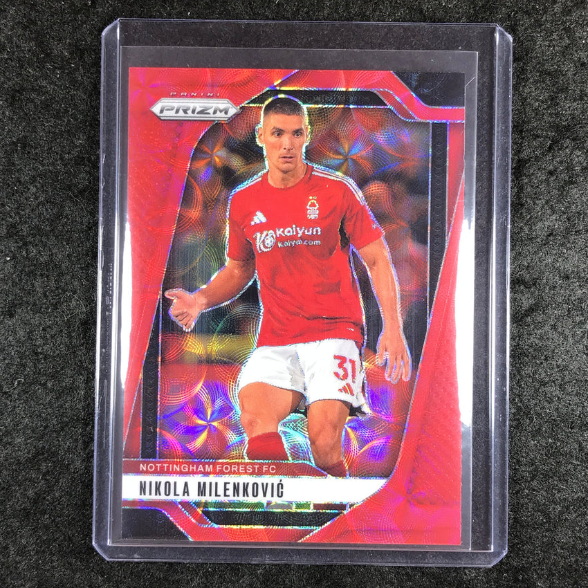 2024-25 Prizm EPL NIKOLA MILENKOVIC Choice Red 3/30 #260