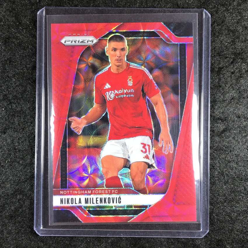 2024-25 Prizm EPL NIKOLA MILENKOVIC Choice Red 5/30 #260