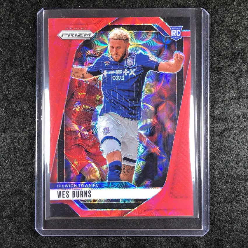 2024-25 Prizm EPL WES BURNS Rookie Choice Red 10/30 #284