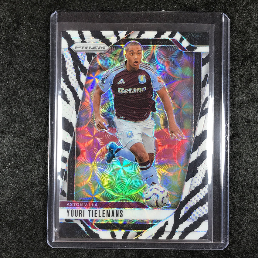 2024-25 Prizm EPL YOURI TIELEMANS Choice Zebra 4/15 #56