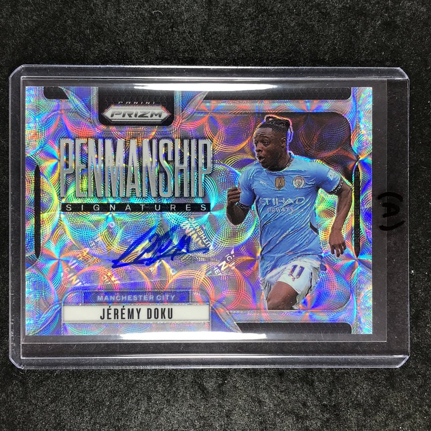 2024-25 Prizm EPL JEREMY DOKU Penmanship Auto Choice #JD (A)