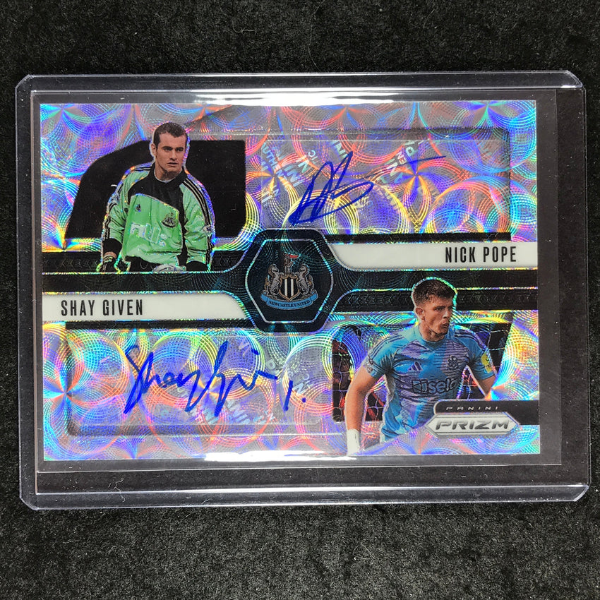 2024-25 Prizm EPL SHAY GIVEN NICK POPE Dual Signatures Auto Choice #NUB