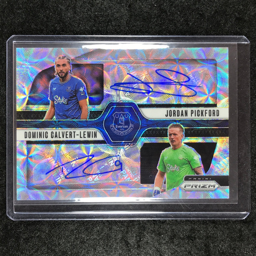2024-25 Prizm EPL CALVERT-LEWIN JORDAN PICKFORD Dual Signatures Auto Choice #EVE