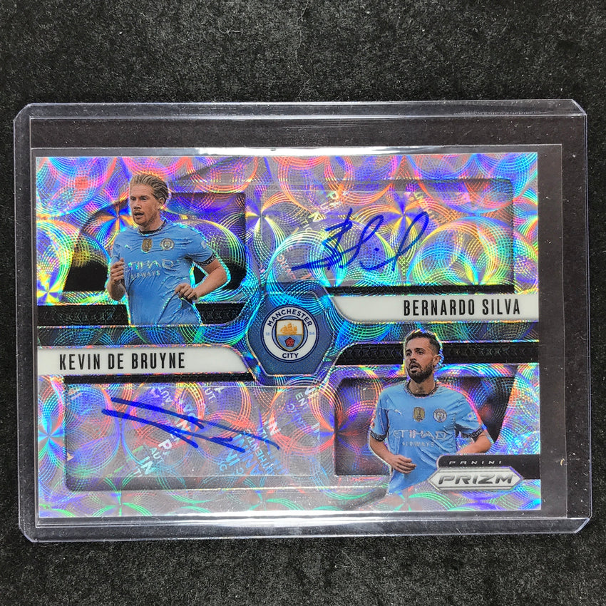 2024-25 Prizm EPL DE BRUYNE BERNARDO SILVA Dual Signatures Auto Choice #MCB