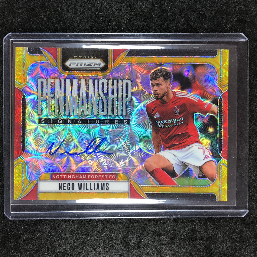2024-25 Prizm EPL NECO WILLIAMS Penmanship Auto Choice Gold 10/10