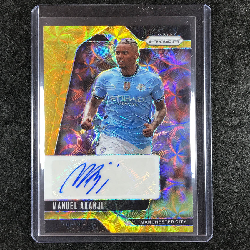 2024-25 Prizm EPL MANUEL AKANJI Signatures Auto Choice Gold 3/10