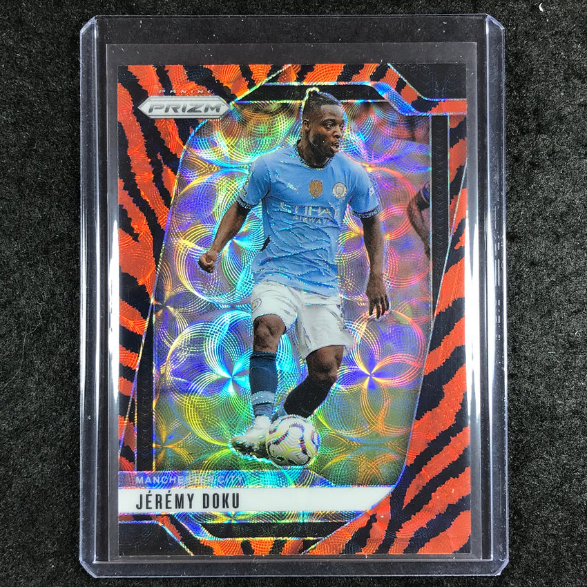 2024-25 Prizm EPL JEREMY DOKU Choice Tiger Stripe #6