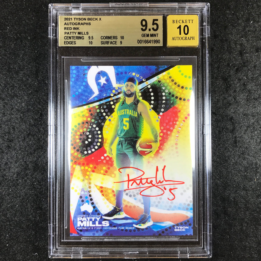 2021 Tyson Beck X PATTY MILLS Auto Red Ink 12/30 BGS 9.5/10 (990)