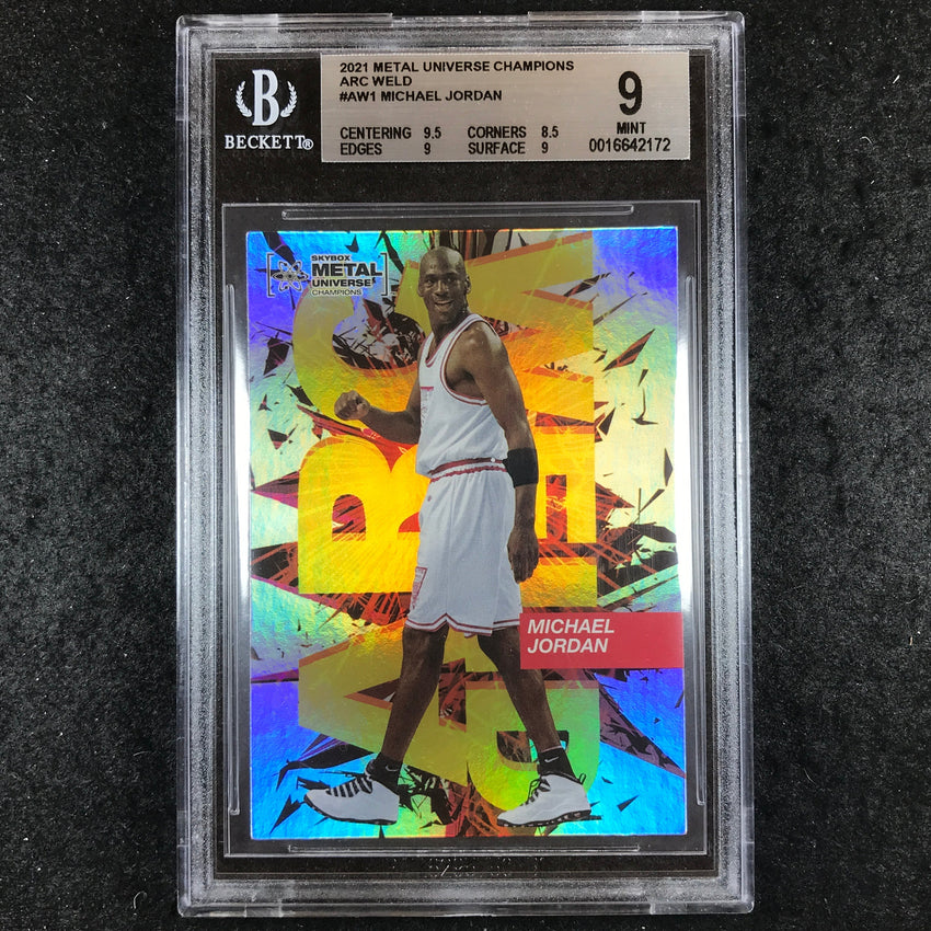 2021 Metal Universe Champions MICHAEL JORDAN Arc Weld SP #AW-1 BGS 9 (172)
