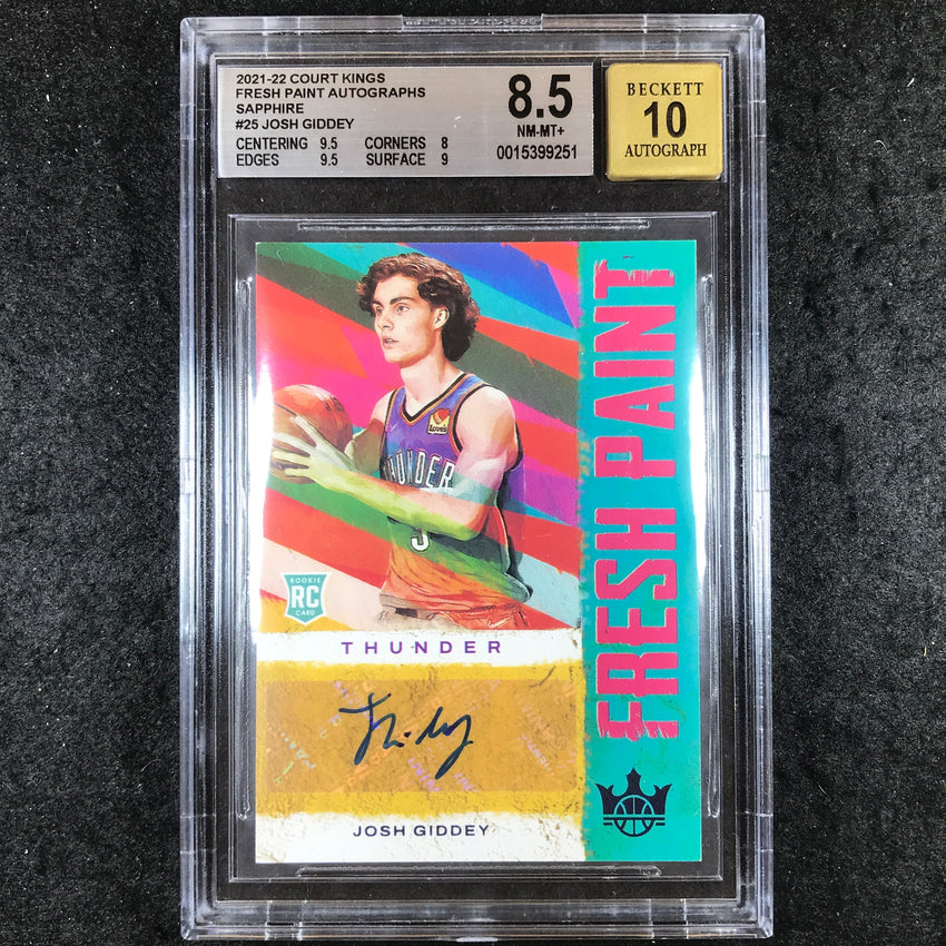 2021-22 Court Kings JOSH GIDDEY Fresh Paint Rookie Auto 13/25 BGS 8.5/10 (251)