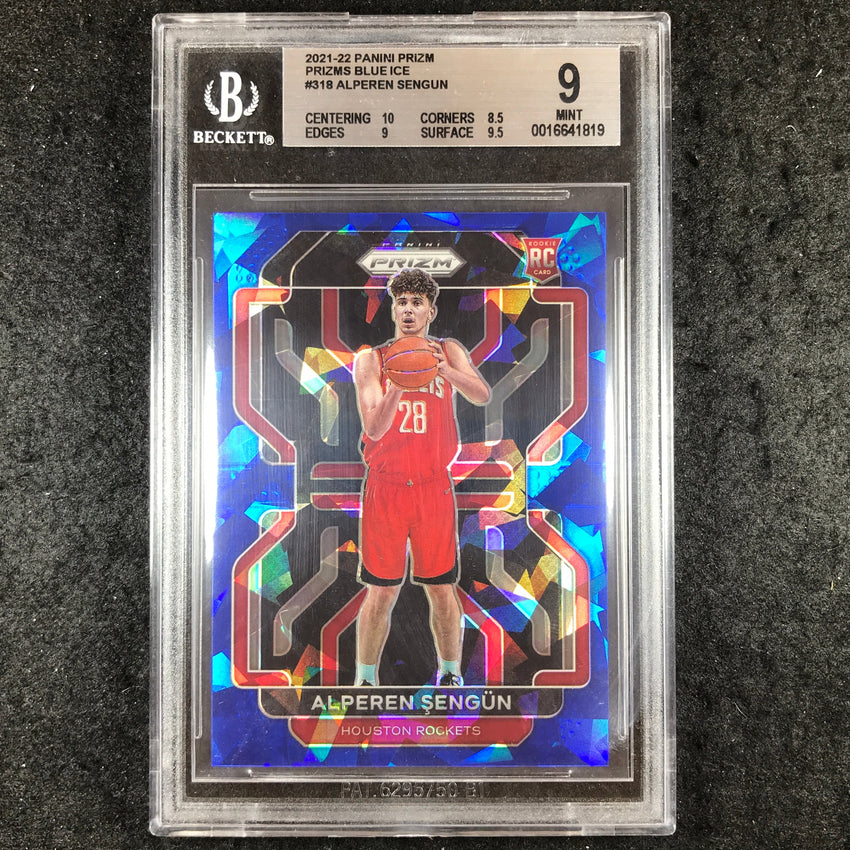 2021-22 Prizm ALPEREN SENGUN Rookie Blue Ice 110/125 #318 BGS 9 (819)