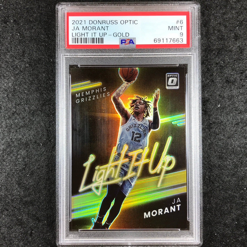 2021 Donruss Optic JA MORANT Light It Up Gold 6/10 #6 PSA 9 (663)