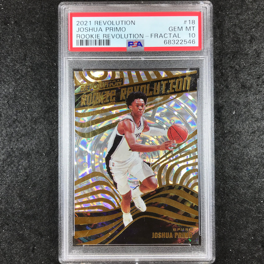 2021 Revolution JOSHUA PRIMO Rookie Revolution Fractal #18 PSA 10 (546)