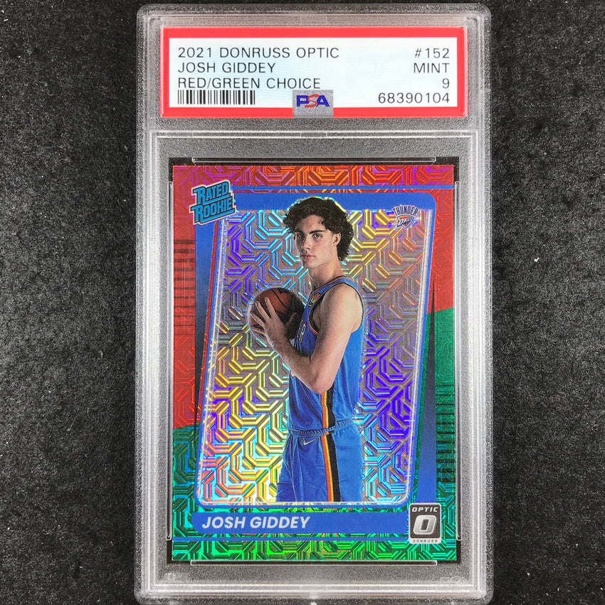 2021 Donruss Optic JOSH GIDDEY Rookie Red Green Choice #152 PSA 9 (104)