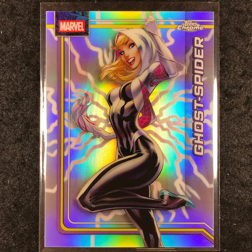 2026 Topps Chrome Marvel Comics GHOST-SPIDER Storm's Lightning Refractor #42