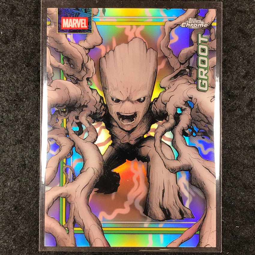 2026 Topps Chrome Marvel Comics GROOT Storm's Lightning Refractor #46