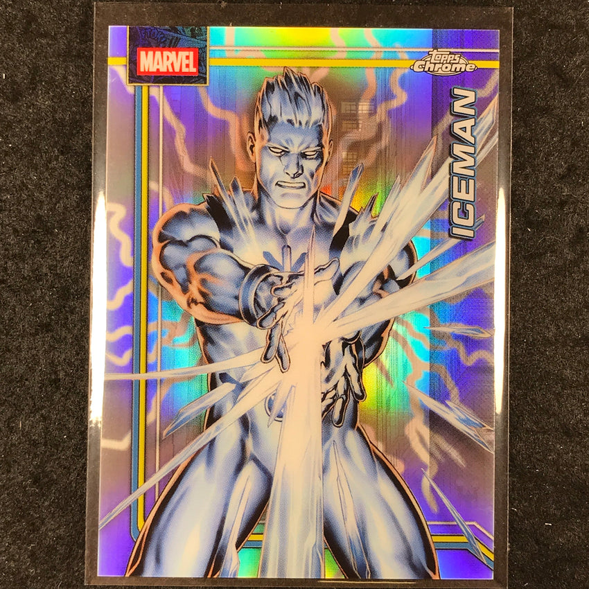 2026 Topps Chrome Marvel Comics ICEMAN Storm's Lightning Refractor #52