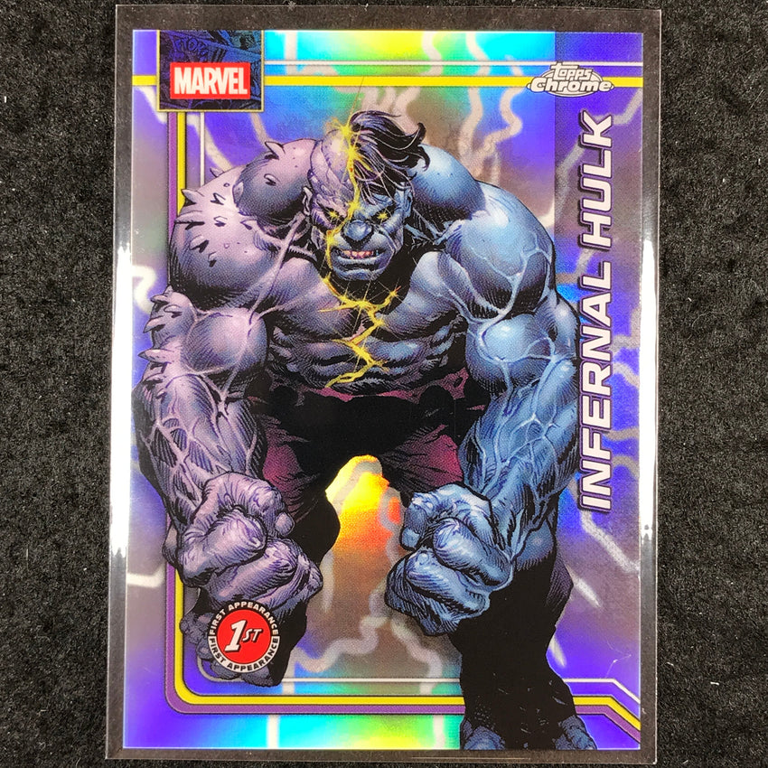 2026 Topps Chrome Marvel Comics INFERNAL HULK Storm's Lightning Refractor #54