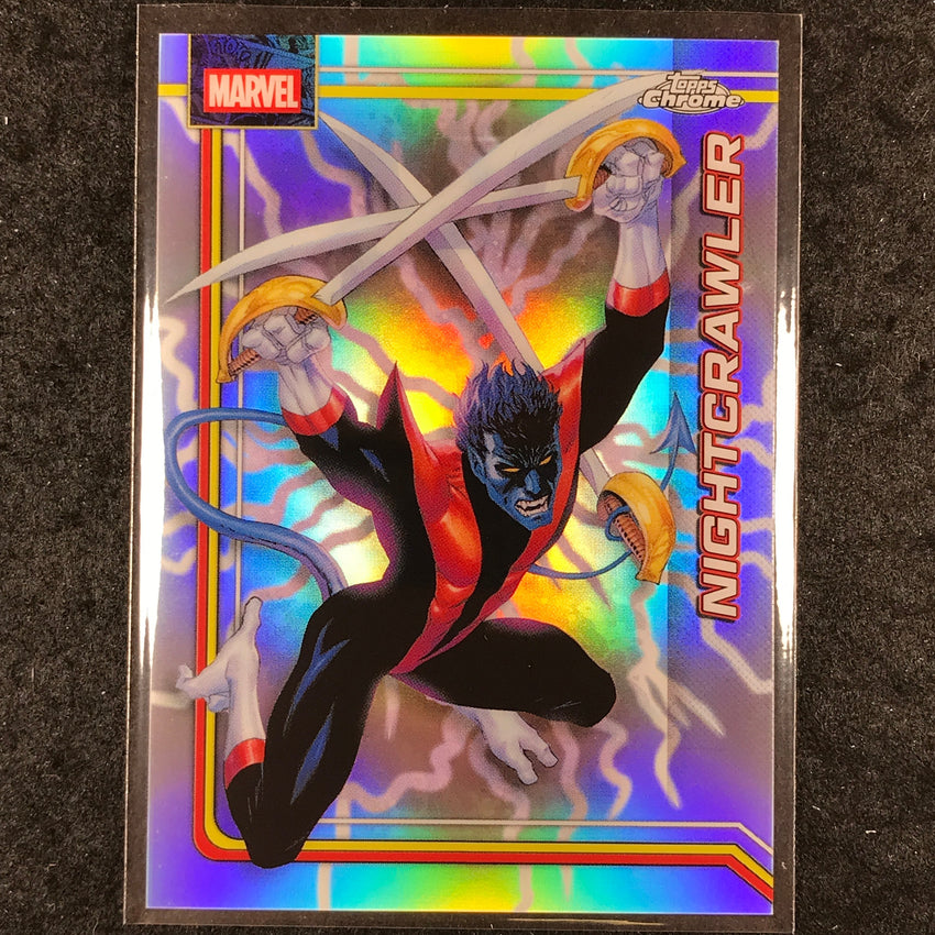 2026 Topps Chrome Marvel Comics NIGHTCRAWLER Storm's Lightning Refractor #87