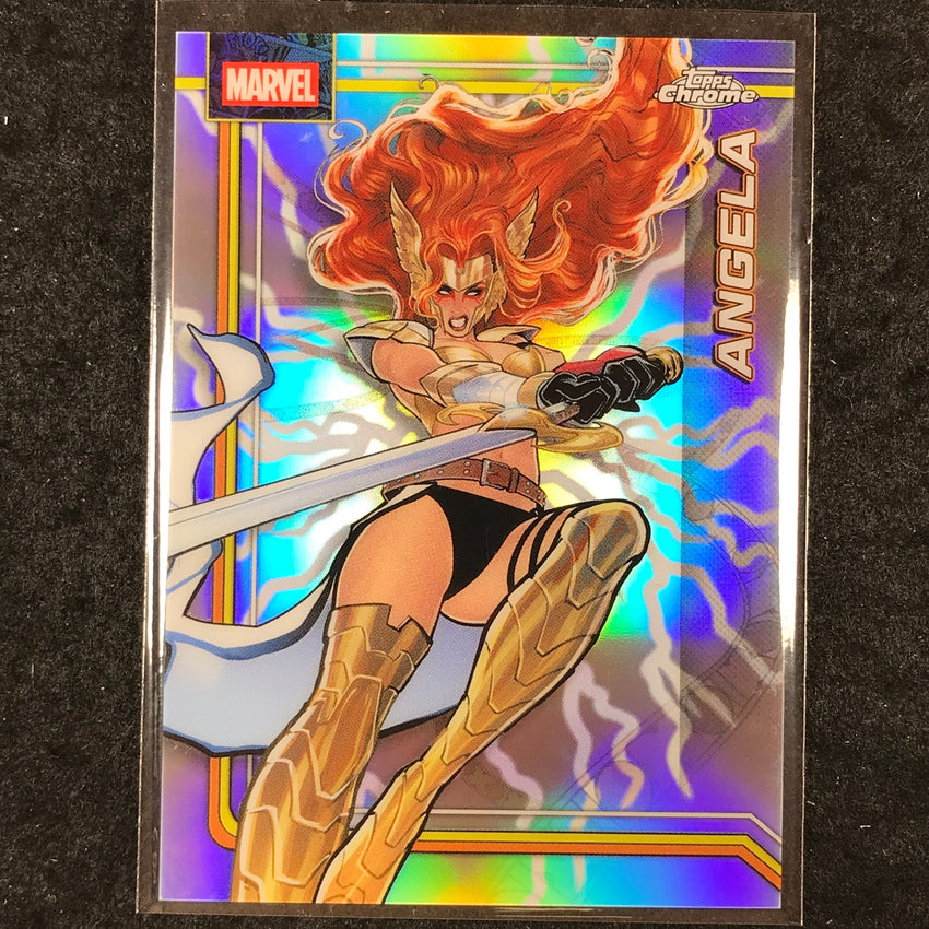 2026 Topps Chrome Marvel Comics ANGELA Storm's Lightning Refractor #101