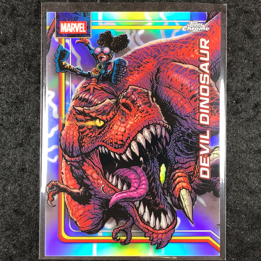 2026 Topps Chrome Marvel Comics DEVIL DINOSAUR Storm's Lightning Refractor #110